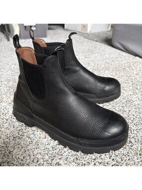 Polo Ralph Lauren Oslo Chelsea Pull On Boots Black Leather Men's Size 9.5 D